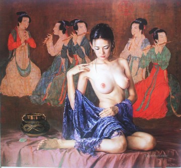  Guan Painting - Guan ZEJU 05 Chinese girl nude